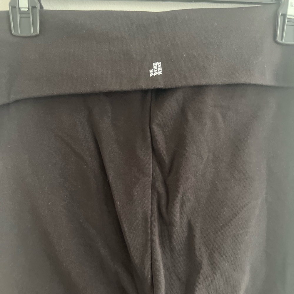 $78 WEWOREWHAT‎ Fold Over Slit Leggings Black Womens Size XL NWT Pants - Picture 5 of 6